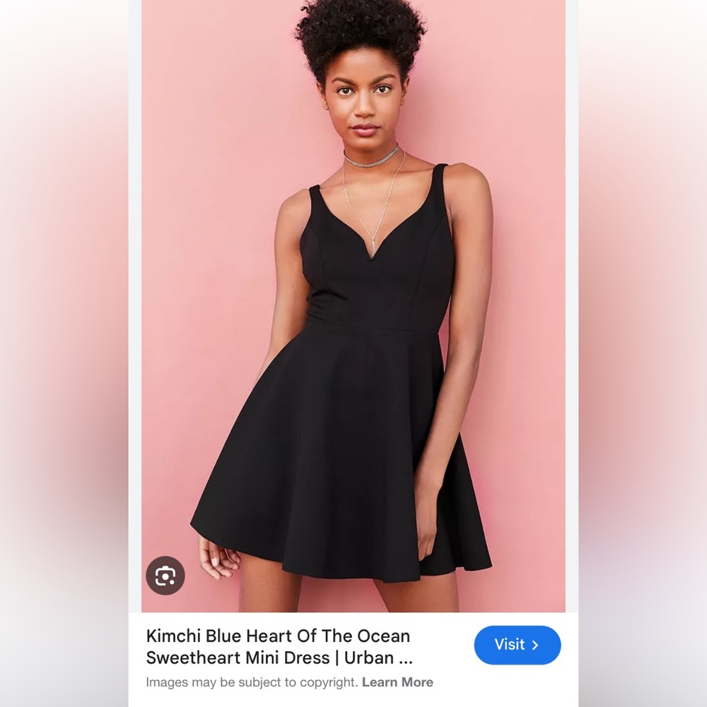 Black Sleeveless Dress 👗 Kimchi Blue Skater Dress